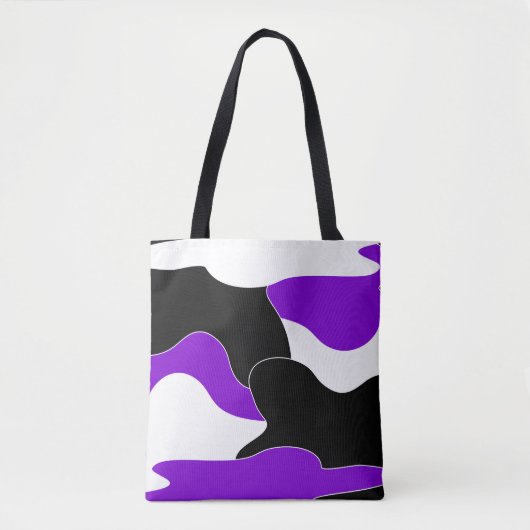 Abstract patroon - paars tote bag (Voorkant)