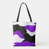 Abstract patroon - paars tote bag (Achterkant)