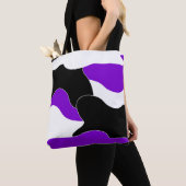 Abstract patroon - paars tote bag (Dichtbij)