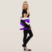 Abstract patroon - paars tote bag (Op model)