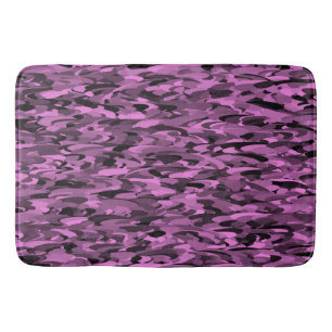 Abstract patroon paars zwart badmat