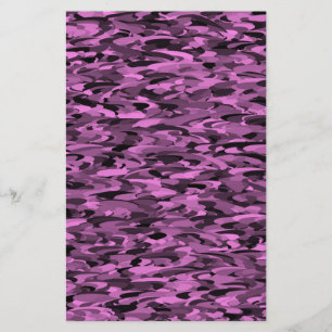 Abstract patroon paars zwart briefpapier