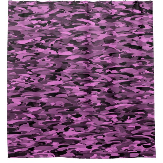 Abstract patroon paars zwart douchegordijn (Voorkant)