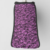 Abstract patroon paars zwart golfheadcover (Draai 90)