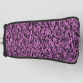 Abstract patroon paars zwart golfheadcover (Voorkant)
