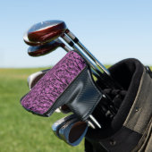 Abstract patroon paars zwart golfheadcover (Insitu)