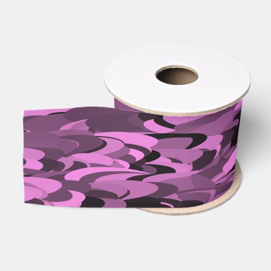 Abstract patroon paars zwart grosgrain lint (Spoel)