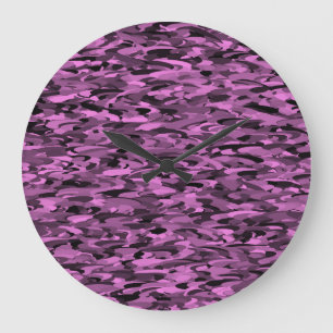 Abstract patroon paars zwart grote klok