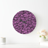 Abstract patroon paars zwart grote klok (Huis)