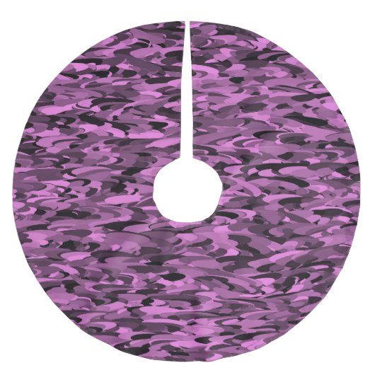 Abstract patroon paars zwart kerstboom rok (Voorkant)