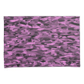 Abstract patroon paars zwart kussensloop (Voorkant-Rechts)