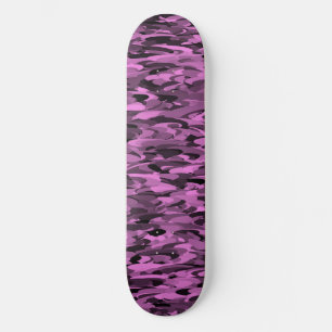 Abstract patroon paars zwart persoonlijk skateboard