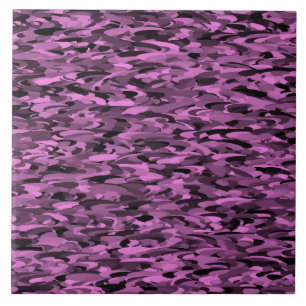 Abstract patroon paars zwart tegeltje