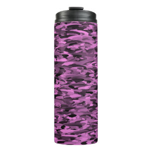 Abstract patroon paars zwart thermosbeker