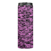Abstract patroon paars zwart thermosbeker (Achterkant)