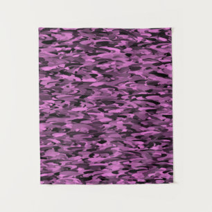 Abstract patroon paars zwart wandkleed