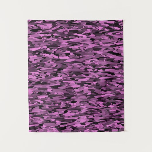 Abstract patroon paars zwart wandkleed (Voorkant)