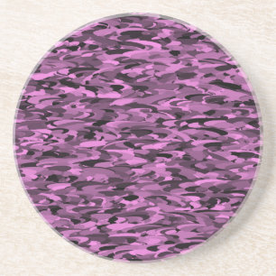 Abstract patroon paars zwart zandsteen onderzetter