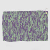 Abstract Patroon Paarse Groen Golfhanddoek (Horizontaal)