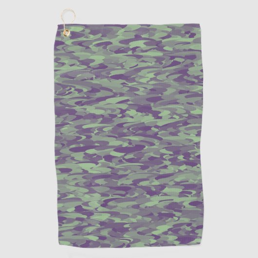 Abstract Patroon Paarse Groen Golfhanddoek (Voorkant)