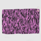 Abstract Patroon Paarse Zwart Golfhanddoek (Horizontaal)