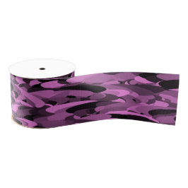 Abstract Patroon Paarse Zwart Grosgrain Lint