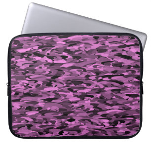 Abstract Patroon Paarse Zwart Laptop Sleeve