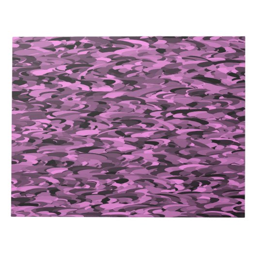 Abstract Patroon Paarse Zwart Notitieblok (Voorkant)