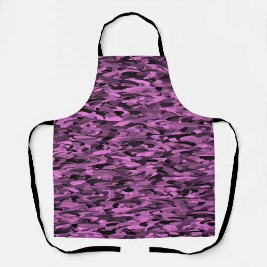 Abstract Patroon Paarse Zwart Schort (Voorkant)