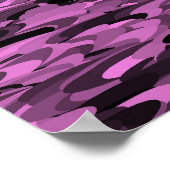 Abstract patroon paarse zwarte poster (Hoek)