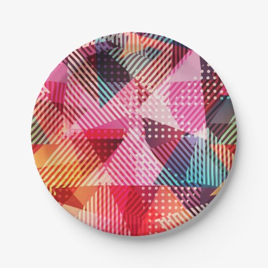 Abstract patroon papieren bordje (Voorkant)