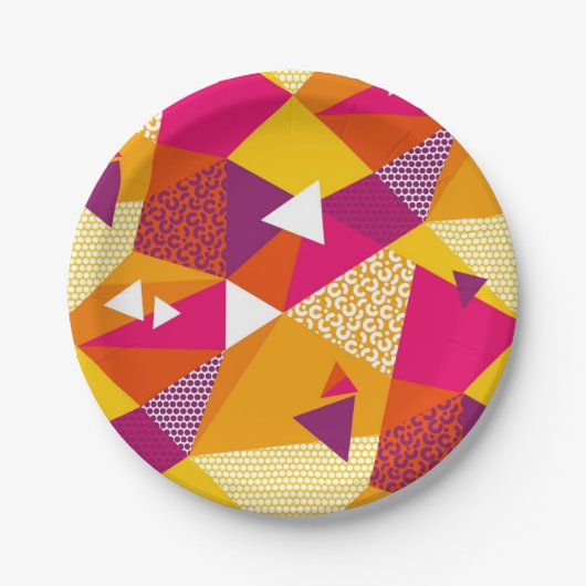 Abstract patroon papieren bordje (Voorkant)