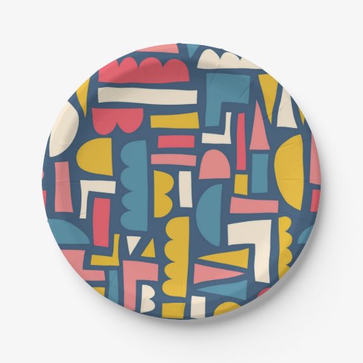 Abstract patroon papieren bordje (Voorkant)