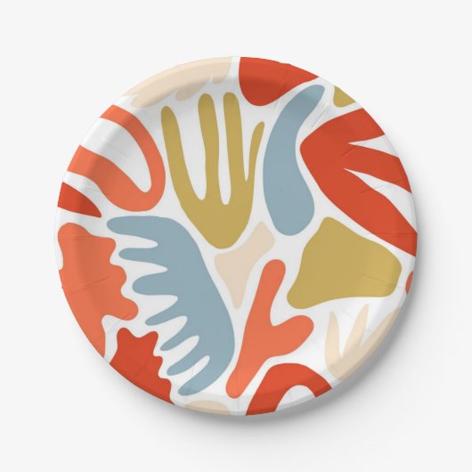 Abstract patroon papieren bordje (Voorkant)