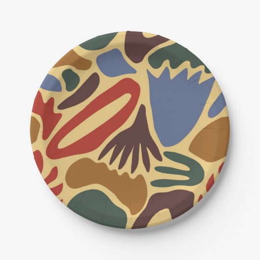 Abstract patroon papieren bordje (Voorkant)