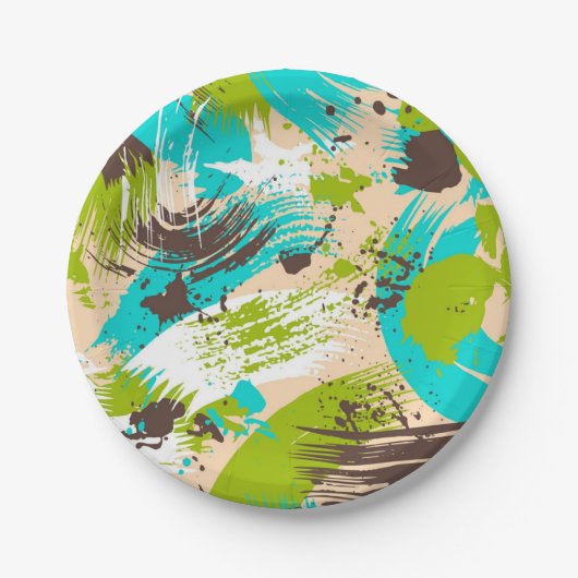 Abstract patroon papieren bordje (Voorkant)