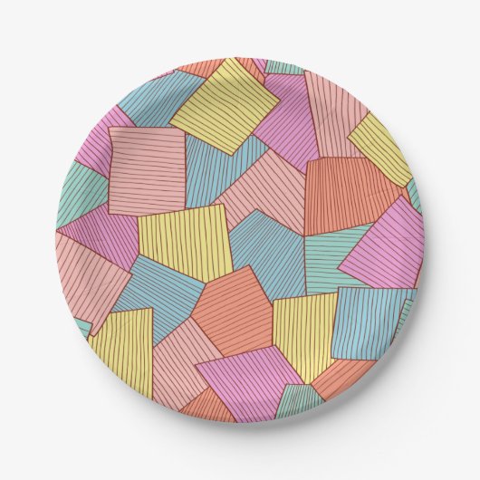 Abstract patroon papieren bordje (Voorkant)
