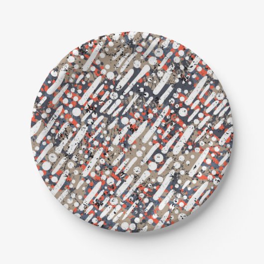 Abstract patroon papieren bordje (Voorkant)
