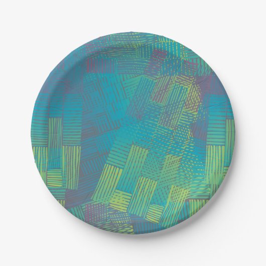Abstract patroon papieren bordje (Voorkant)