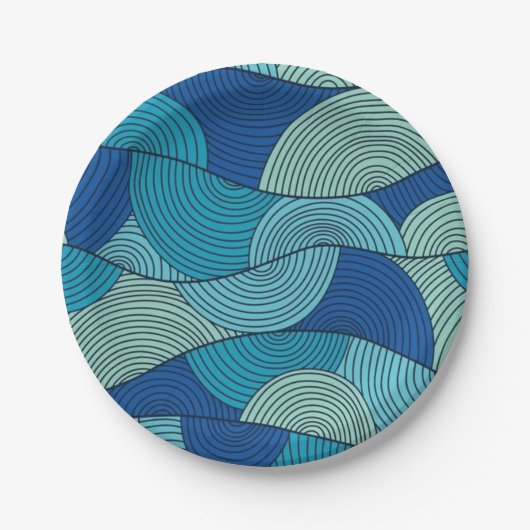 Abstract patroon papieren bordje (Voorkant)
