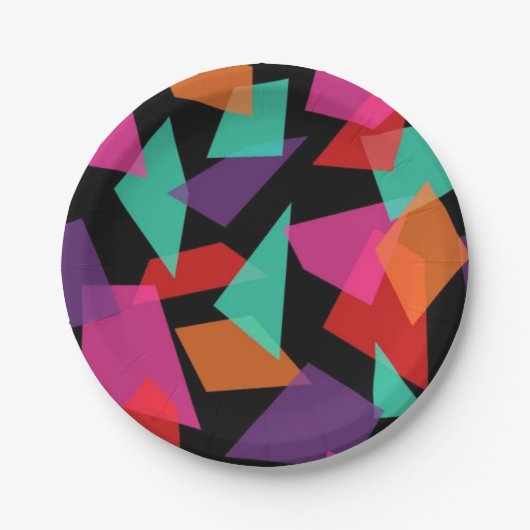 Abstract patroon papieren bordje (Voorkant)