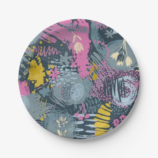 Abstract patroon papieren bordje (Voorkant)