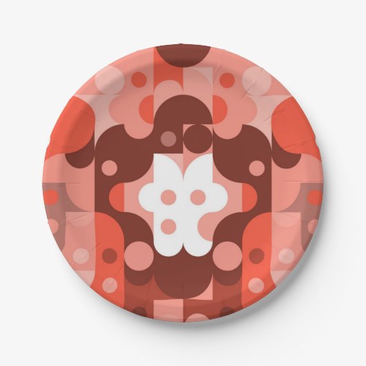 Abstract patroon papieren bordje (Voorkant)