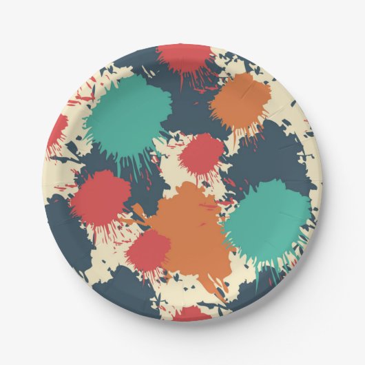 Abstract patroon papieren bordje (Voorkant)