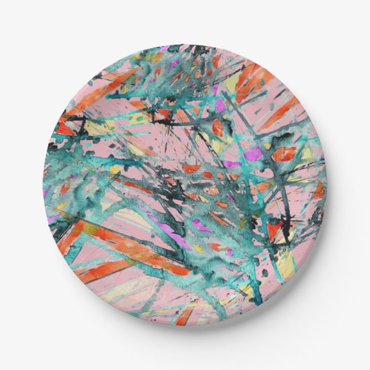 Abstract patroon papieren bordje (Voorkant)