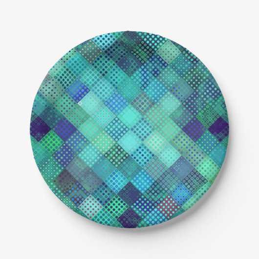 Abstract patroon papieren bordje (Voorkant)