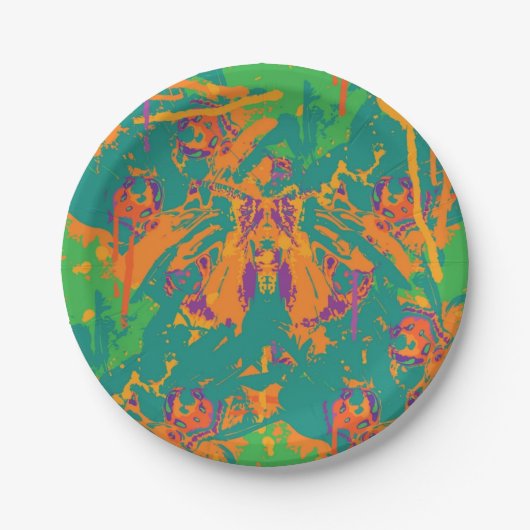 Abstract patroon papieren bordje (Voorkant)
