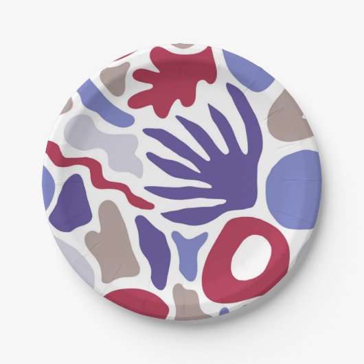 Abstract patroon papieren bordje (Voorkant)