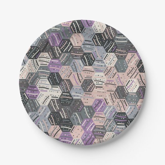 Abstract patroon papieren bordje (Voorkant)
