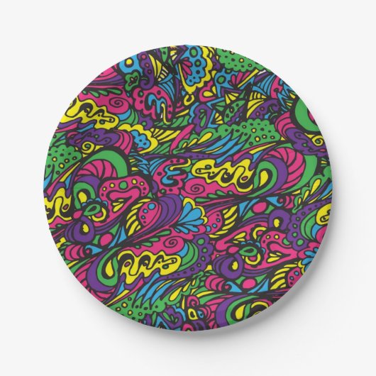 Abstract patroon papieren bordje (Voorkant)